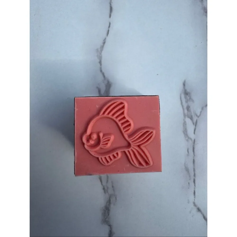New Carton Goldfish Rubber Stamp